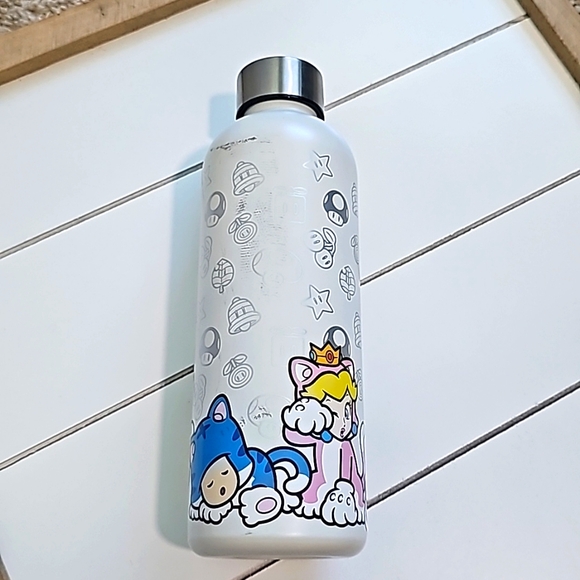 Super Mario 3D World Bowser's Fury Target Exclusive Metal Water Bottle Cat - Picture 2 of 8